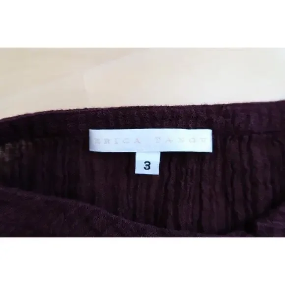 ERICA TANOV Linen Gauze Plisse Crinkle Dolman Blouse Top Garmentory 3 XL $325 - Picture 6 of 11